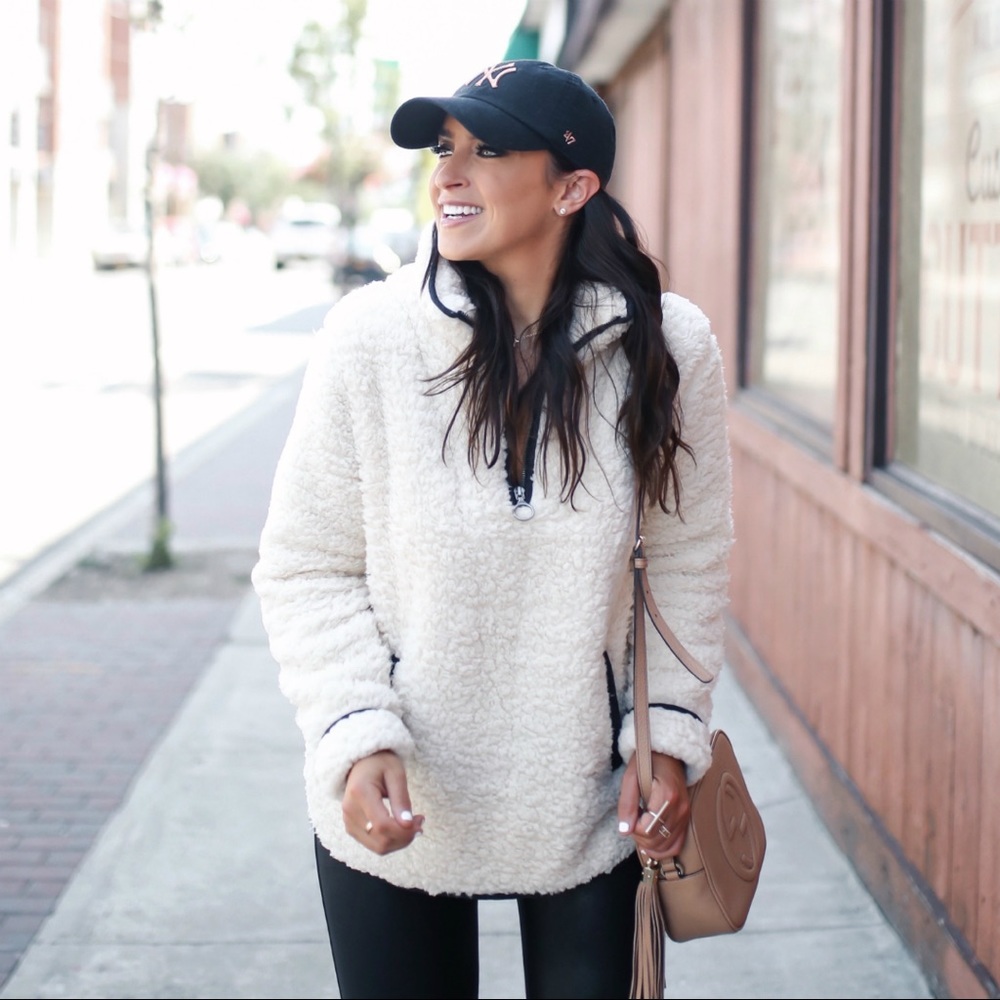 Thread & Supply Fuzzy Quarter Zip Pullover